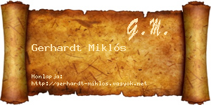 Gerhardt Miklós névjegykártya